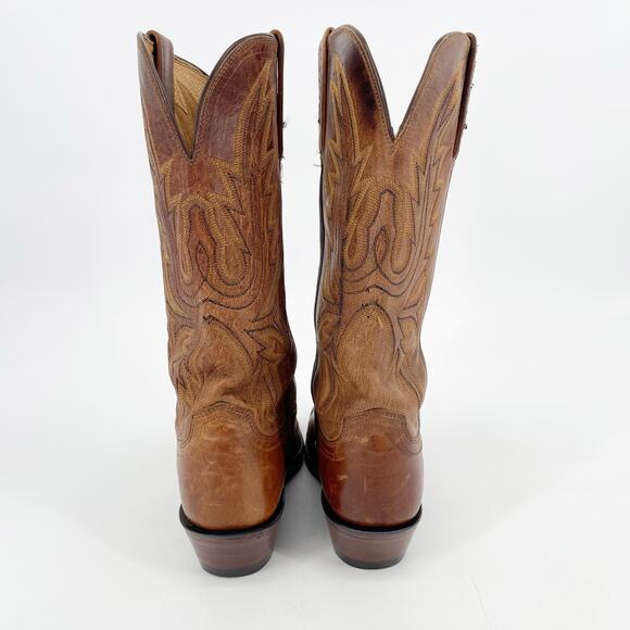 Lucchese Savannah N4540 Women’s 6.5 Tan Leather Snip Toe Cowgirl Western Boots - Picture 7 of 11
